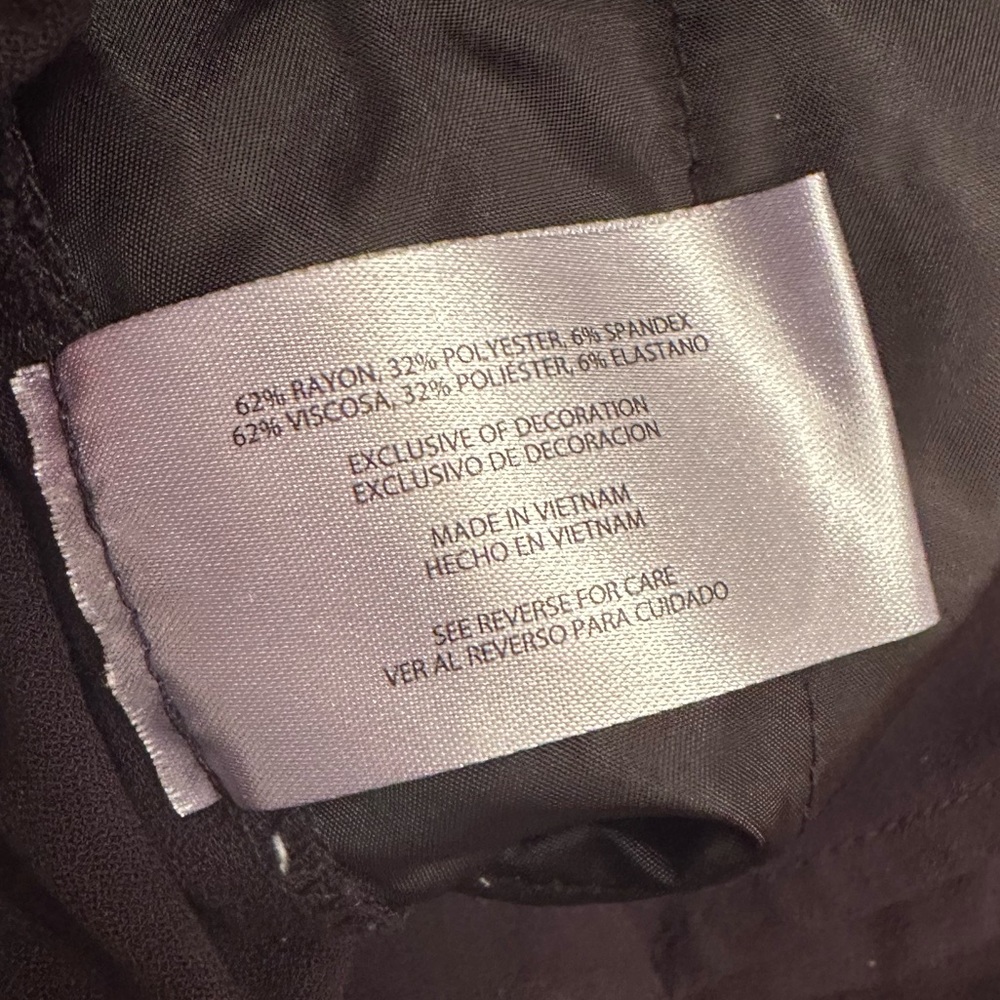 Banana Republic Black Tapered Ankle Crop Dress Pants Size 8 - Picture 3 of 5